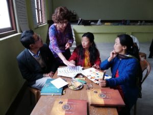 Denise Bergman with teachers