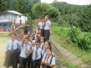 Emily kids outside school