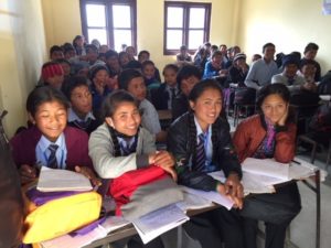 Nepal secondary school classroom